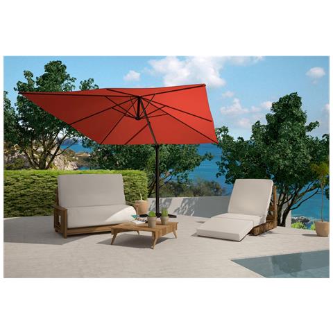 Cesare Set Ombrellone 3x4 M Con Braccio Laterale Rotante Color Terracotta + Copertura - Foto 6
