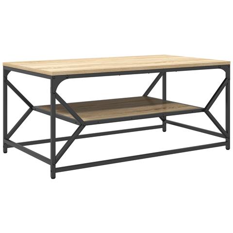Tavolino da caffè con ripiano Rovere Sonoma 90x50x40 cm Legno ingegnerizzato - Foto 1