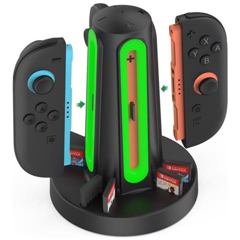 Stazione Di Ricarica 4 In 1 Per Controller Switch2 Con Porta Per Schede Di Gioco - Foto 1