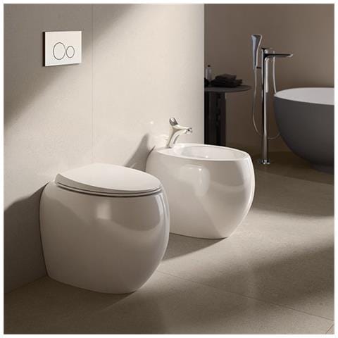 Sanitari Filo Muro Cloud : Wc, Bidet, Copriwater Bianco Opaco - Foto 1