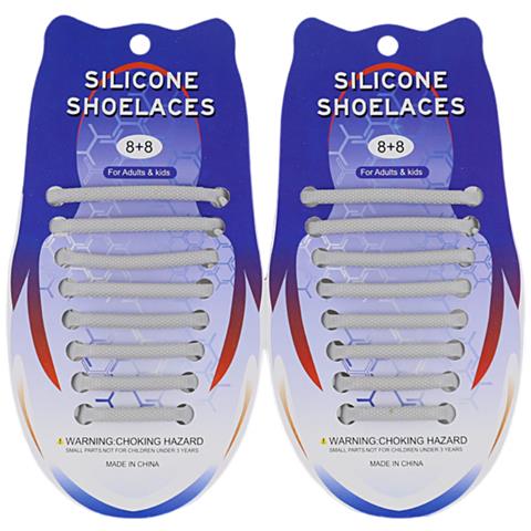 Lacci Elastici In Silicone Senza Nodo Grey - Foto 1