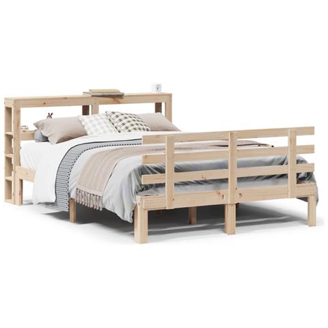 Giroletto con Testiera 120x190 cm in Legno Massello di Pino - Foto 1