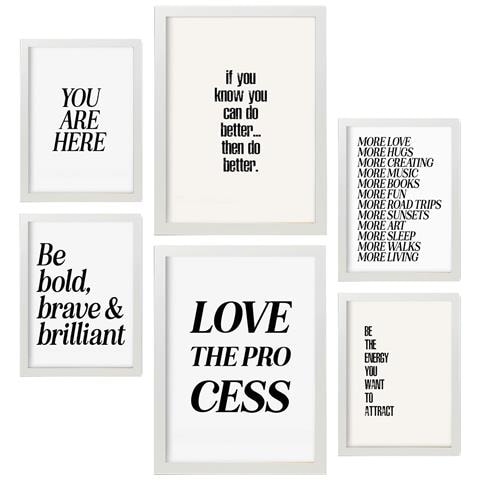 Set Di 6 Stampe Citazione Sull'assassinio In Versatili Dipinti Decorativi Estetici Per Il Tuo Soggiorno, Camera Da Letto, Casa A3 & A4 Cornice Bianca - Foto 1