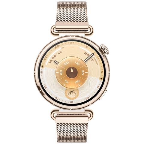 WATCH GT6, Cassa 41mm in acciaio inossidabile e cinturino oro. Compatibile con iOS e Android. Fino a 14 giorni di autonomia. - Foto 1