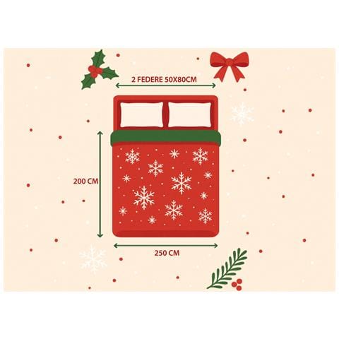 Copripiumino Sacco Piumone Stampa Digitale Letto Matrimoniale Wish 3d Matrimoniale D4 Christmas - Foto 3