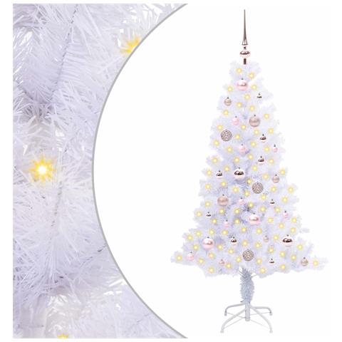 Albero di Natale artificiale Bianco 150 cm PVC e Acciaio - Foto 1