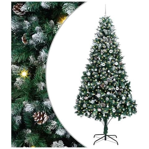 Albero di Natale artificiale con 300 LED Verde 240 cm - Foto 1