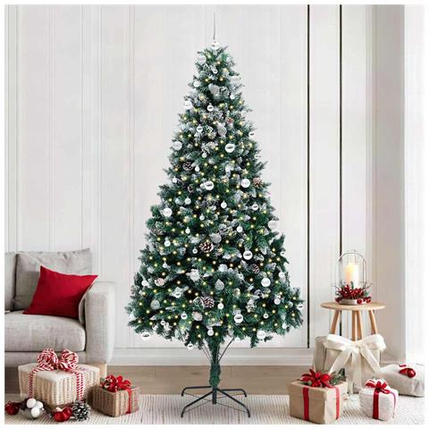 Albero di Natale artificiale con 300 LED Verde 240 cm - Foto 2