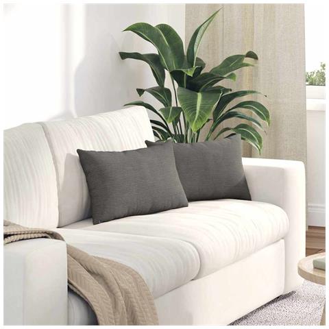 Cuscini da Divano 2 pcs Grigio chiaro 50 x 30 cm - Foto 2