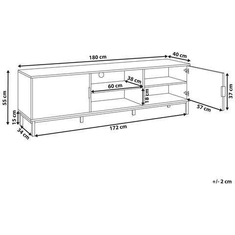 Mobile Tv Royalla Marrone Chiaro - Foto 7