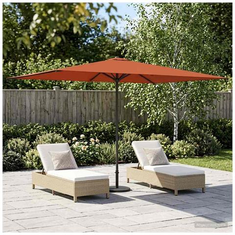 Ombrello da giardino 200 x 300 cm Poliestere Rettangolare - Foto 7