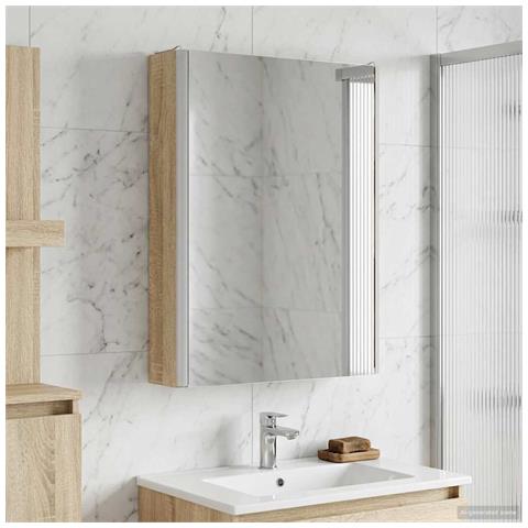 Mobiletto per specchio da bagno Rovere Sonoma - Foto 2