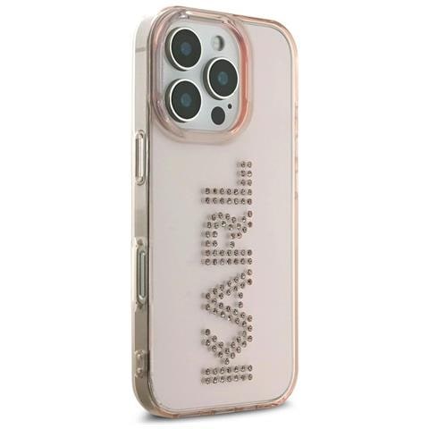Custodia Per Telefono Karl Lagerfeld Rosa Con Cristalli Per Iphone 16 Pro Max - Foto 2