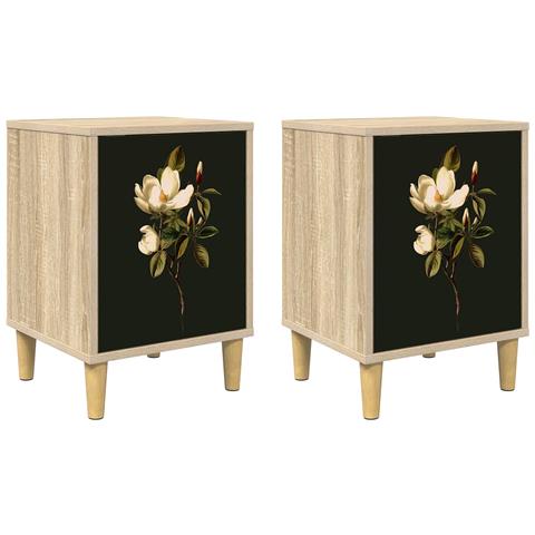 Armadio da Notte BREMEN 2 pz Rovere Sonoma 36 x 33 x 50 cm - Foto 1