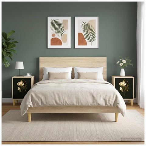 Armadio da Notte BREMEN 2 pz Rovere Sonoma 36 x 33 x 50 cm - Foto 2