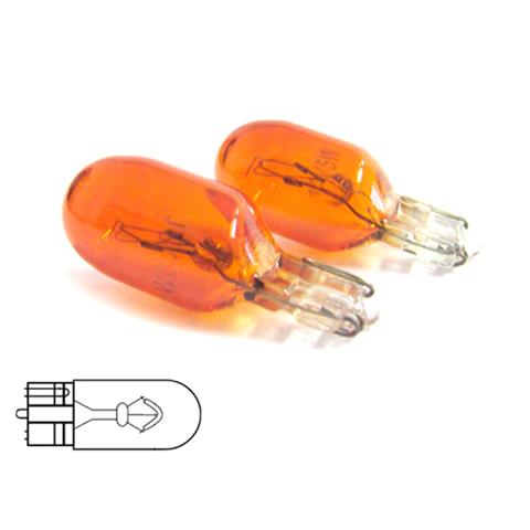 Blister 2 Lampade Alogena T10 WY5W 12V 5W Amber Arancione Zoccolo Vetro W2,1x9,5d - Foto 1