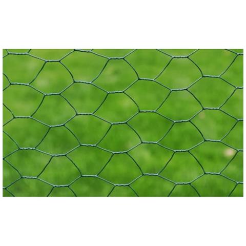 Recinzione in Rete per Pollaio Rivestita in PVC 25x1 m Verde - Foto 3