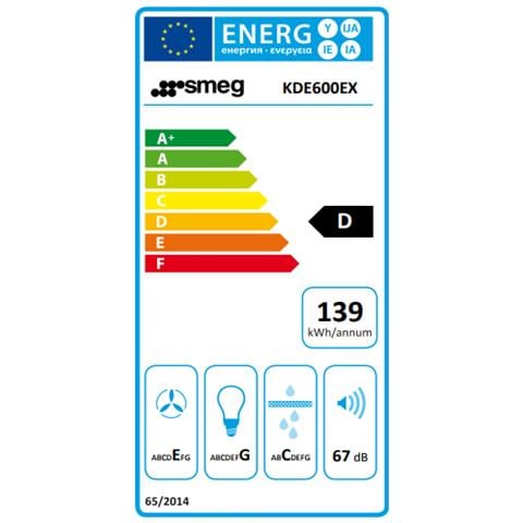 Cappa a Parete KDE600EX Aspirante 60 cm Colore Acciaio Inox Satinato - Foto 5