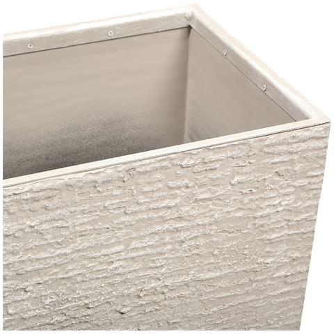 Vaso Rettangolare Per Interno Ed Esterno Beige 29x70x50cm Edessa - Foto 27