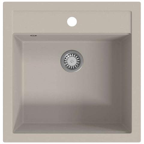 Lavello da Cucina in Granito Vasca Singola Beige - Foto 1
