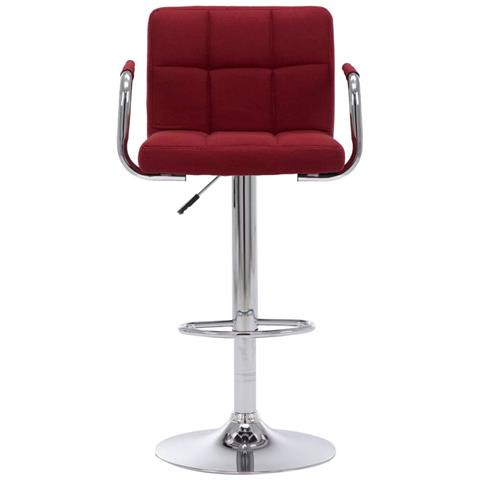 Sedia Da Bar Rosso Vino In Tessuto - Foto 7