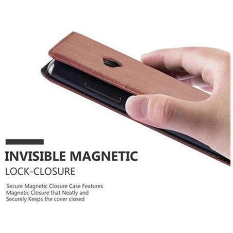 Custodia Compatibile Con Nokia Lumia 535 In Marrone Cappuccino - Coperchio Protettiva Con Chiusura Magnetica, Funzione Stand E Tasca Per Le Carte - Foto 9