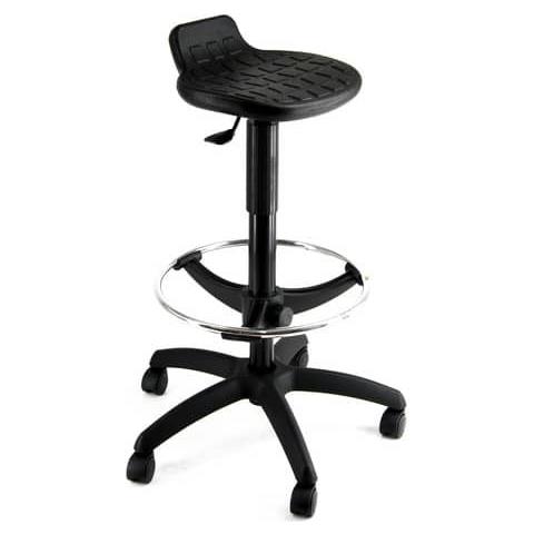 Sgabello Tecnico Esos Eoe11 Poggiapiedi Telescopio - Senza Schienale - Poliuretano Nero - Eoe11 - Foto 1