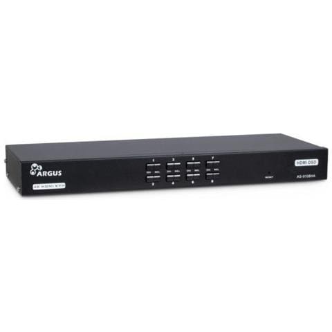 As-9108ha Switch Per Keyboard-video-mouse (kvm) Montaggio Rack Nero - Foto 1