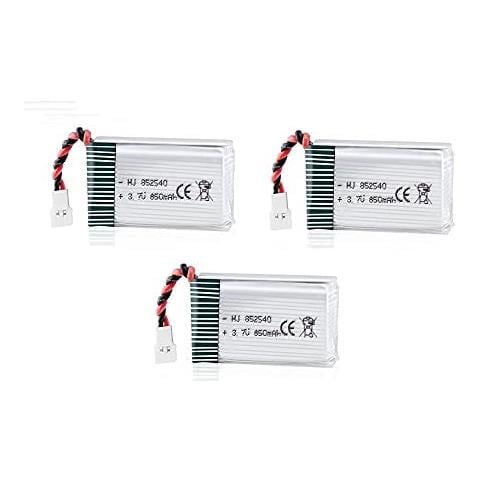 3 Pezzi Batteria Lipo Ricaricabile (3.7v, 850 Mah Lipo) Per Rc Droni Quadricotteri Syma X5sc X5sw - Foto 1