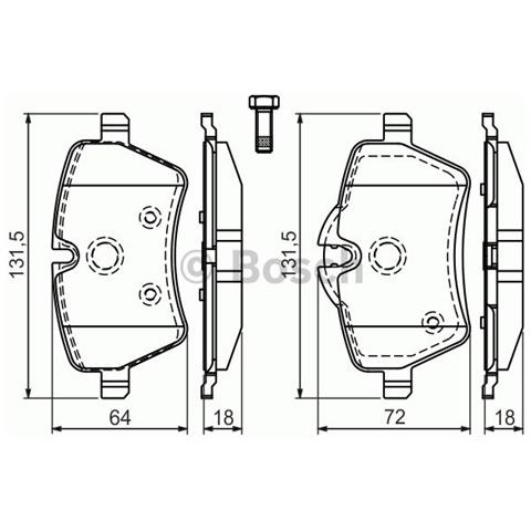 Kit Pastiglie Freno 986494168 - Foto 1