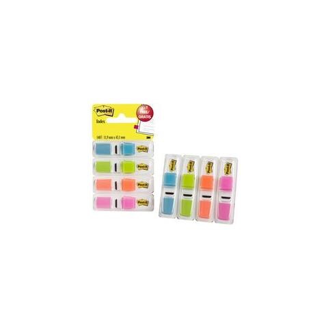 Post-it Index Haftstreifen, 11,9 X 43,2 Mm, 4 X 35 Marker Im Praktischen 4er-einzelspender, 3 + 1 Gratis - 1 Stck (l1311) - Foto 1