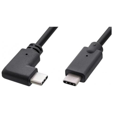 Usb3.1cc1ra Cavo Usb 1 M Usb 3.2 Gen 2 [3.1 Gen 2] Usb C Nero (usb-c Cable 1m, 3.2 Gen2, One - End Angled, - Foto 1