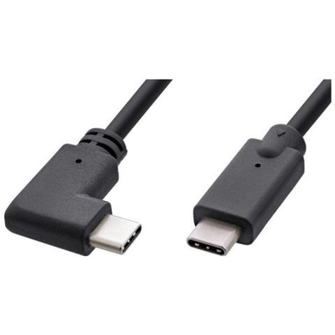 Usb3.1cc1ra Cavo Usb 1 M Usb 3.2 Gen 2 [3.1 Gen 2] Usb C Nero (usb-c Cable 1m, 3.2 Gen2, One - End Angled, - Foto 2