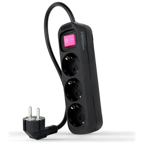 Ciabatta Multipresa 10.38.0003-bk 3680 W 250 V 1,4 M - Foto 1