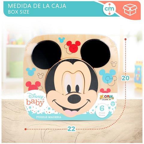 Puzzle Di Legno Per Bambini Disney Mickey Mouse + 12 Mesi 6 Pezzi (12 Unità) - Foto 2