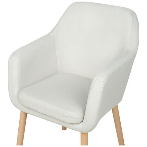 Sedia Da Pranzo Velluto Bianco Yorkville Ii - Foto 2