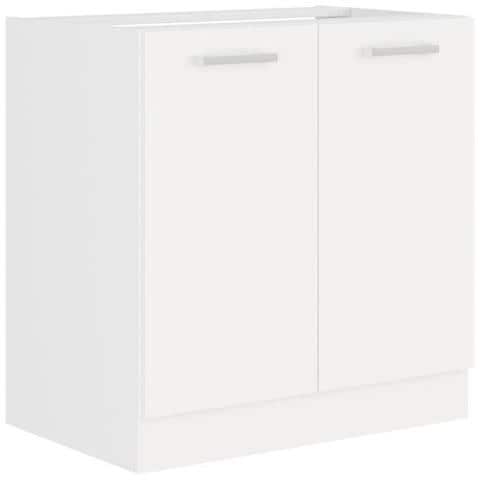 Lavabo Atlas 2 Ante - 80 X 82 X 52 Cm - Bianco - Piano Di Lavoro Non Incluso - Foto 1