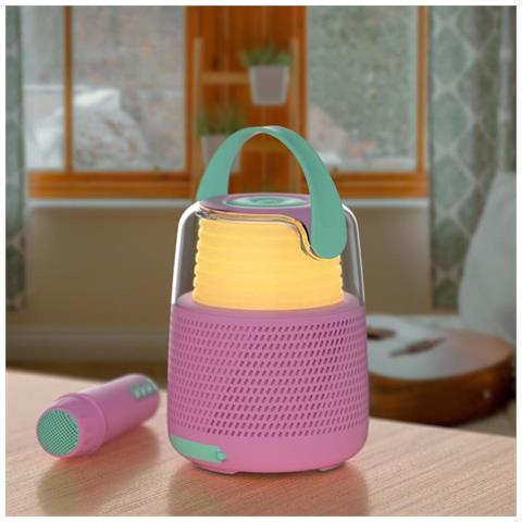 Altoparlante Bluetooth Luminoso Ks-80 Con Microfono, Multicolore - Foto 5
