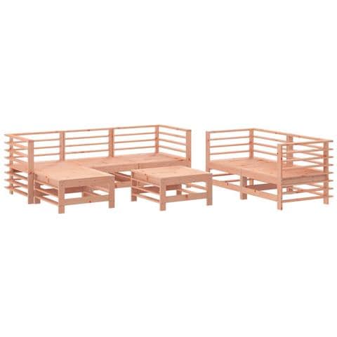 Set Salotto Da Giardino 7 Pz In Legno Massello Di Douglas - Foto 1