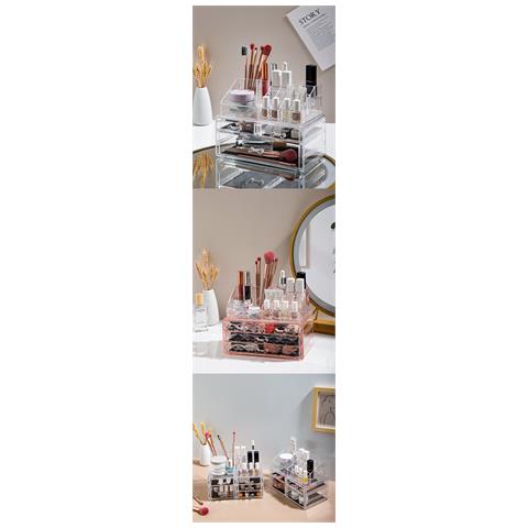 Portagioie Trasparente Per Trucco, Portagioie Cosmetico Acrilico, 4 Cassetti - Foto 2