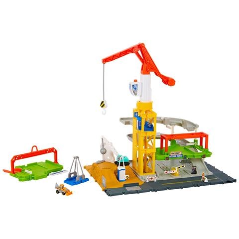 Playset Cantiere In Costruzione Action Drivers Con Gru E Accessori, Multicolore - Foto 1