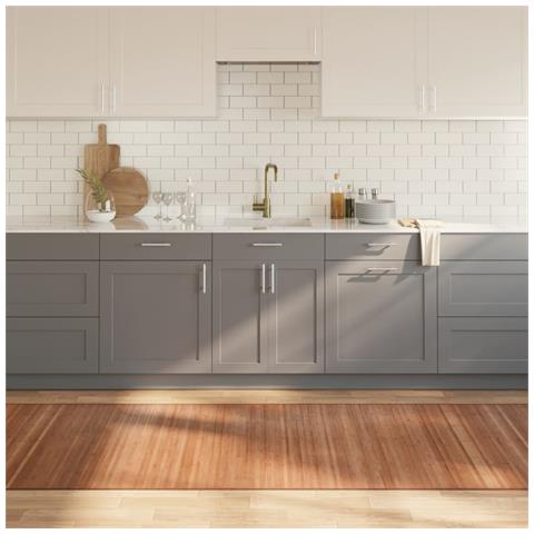 Tappeto Rettangolare Naturale 100x400 Cm In Bambù - Foto 1