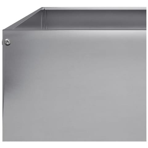 Fioriera Rialzata Da Giardino 100x100x18,5cm In Acciaio Zincato - Foto 9