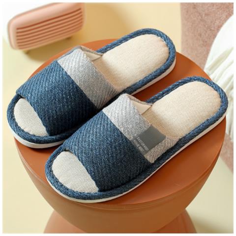 Pantofole Antiscivolo In Lino Per Coppia Per Tutte Le Stagioni M - Foto 4