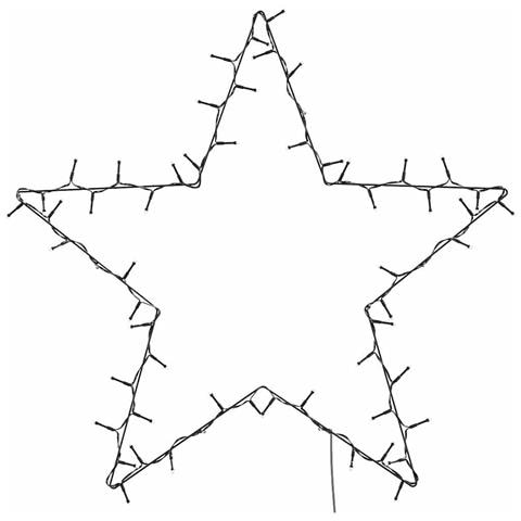 Luci Di Natale Stella Silhouette 80 Led Bianco Caldo - Foto 3