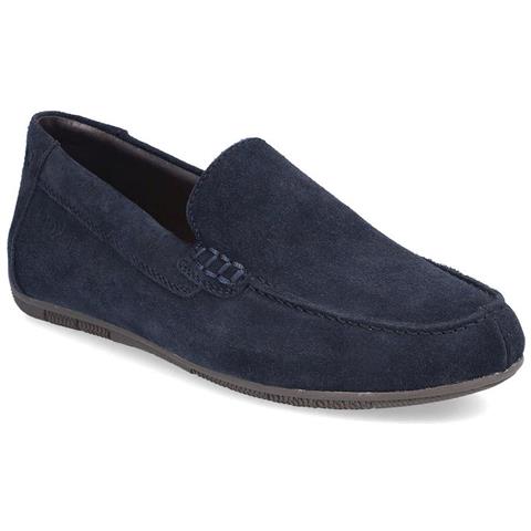 Classic Closed Mocassino Pelle Scamosciata /nabuk Scarpe Uomo Blu Eu 42, 09557-14 - Foto 1
