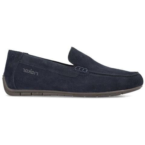 Classic Closed Mocassino Pelle Scamosciata /nabuk Scarpe Uomo Blu Eu 42, 09557-14 - Foto 2