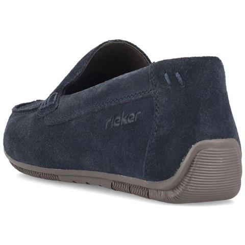 Classic Closed Mocassino Pelle Scamosciata /nabuk Scarpe Uomo Blu Eu 42, 09557-14 - Foto 3