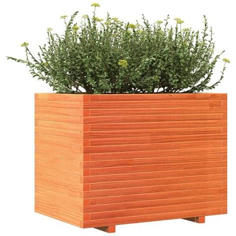 Fioriera Giardino Marrone Cera 90x60x72,5cm Legno Massello Pino - Foto 2