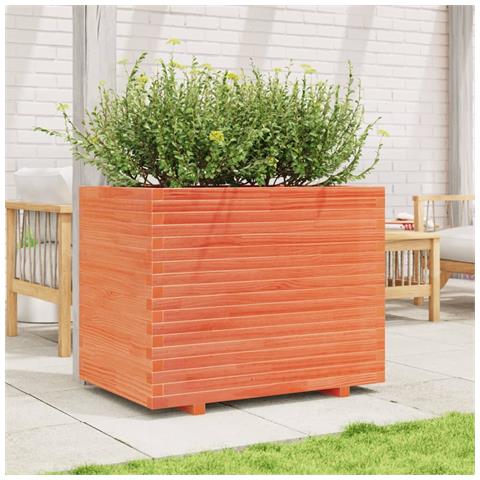 Fioriera Giardino Marrone Cera 90x60x72,5cm Legno Massello Pino - Foto 9